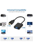 harry Tablet Projeksiyon Notebook Uyumlu Hdmi To Vga Kablo Siyah thumbnail 5