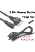 harry Elektrik Fişi 1,5 Metre Uyumlu 220 Volt Işıldak Şarj Kablosu Power Güç Kablosu Siyah - 2