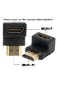 harry 90 Köşe Dirsek Hdmı Uzatma Çevirici Dişi Erkek L Adaptör - Ses Görüntü Aktarımı thumbnail 3