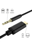 harry 1 Metre Samsung Uyumlu Aux Kablosu Type-C To Aux 3.5mm Jack Çevirici Dönüştürücü - 1