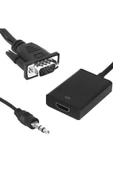 harry 1080p Vga to Hdmi Çevirici Adaptör Ses Girişli-VGA ERKEK HDMİ DİŞİ thumbnail 1