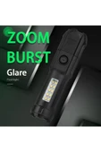 harry 10 Smd Ledli 4 Modlu Şarjlı El Feneri,Zoomlu Flash,Powerbank Özellikli Kamp Lambası thumbnail 2