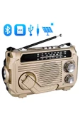 harry Şarjlı Ve Solarlı Çevirmeli Jeneratörlü Bluetooth destekli Radyolu Fenerli USB/SD/FM Hoparlör thumbnail 1