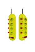 harry 4'LU 1.5 METRE KABLOLU 2 USB'Lİ LED GÖSTERGELİ AKIM VE ÇOCUK KORUMA AYRI ANAHTARLI 250 VOLT - 2