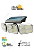Rabelix Online Marketing Solar Güneş Enerjili 120 Ledli Hareket Sensörlü Bahçe Garaj Karavan Aydınlatma Sokak Lambası thumbnail 1