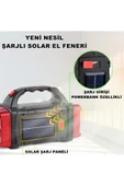 harry Güneş Enerjili  Şarjlı 38W Aydınlatma Cihazı 4 Mod Kamp El Feneri Masa Lambası Işıldak Kamp Lambası - 4