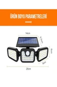 Rabelix Online Marketing Solar Güneş Enerjili 74 Ledli Hareket Sensörlü 3 Modlu Bahçe Balkon Aydınlatma Sokak Lambası thumbnail 4
