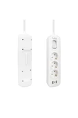 harry 3'LÜ 1.5 METRE KABLOLU 2 USB+TYPE-C HIZLI ŞARJ AKIM KORUMA ÇOCUK VE YANGIN KORUMA ANAHTARLI 4000 WAT - 3