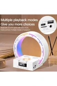 harry Şarjlı Radyolu Kablosuz Şarj Özellikjli Bluetooth Hoparlör 6 Farklı Aydınlatma Modu Alarmlı thumbnail 6