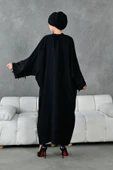 kol aksesuar detaylı ferace abaya thumbnail 8