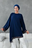 ASİMETRİK KESİM ŞERİT AKSESUARLI SALAŞ TUNİK thumbnail 5