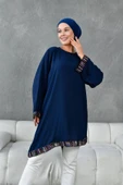 ASİMETRİK KESİM ŞERİT AKSESUARLI SALAŞ TUNİK thumbnail 7