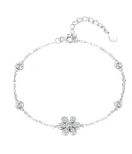 Pırlanta Model Çiçek Kadın Gümüş Bileklik thumbnail 1