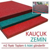 Kauçuk Zemin Kaplama 40x40x2cm Çocuk Anaokulu Kreş - 1