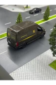 Çek Bırak Diecast Model Araba 10 cm - Mercedes Sprinter Kargo Arabası Ups Metal Açılabilir Kapılı - 2