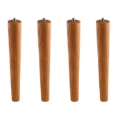 Ahşap 4’lü Set Doğal Kahverengi Boyalı Masa ve Sehpa Ayağı Dekoratif Bohem Model Mobilya Yedek Parça thumbnail 1