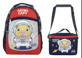 Capybara Erkek Çocuk Okul Sırt Çantası ve Beslenme Çantası Seti - Lacivert - Kırmızı - SETCPB5227B thumbnail 2
