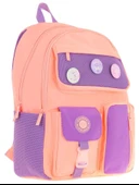 Kaukko Travel Beş Bölmeli Rozetli Kız Çocuk Okul ve Günlük Sırt Çantası - Somon Mor - K1825 thumbnail 1