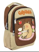 Capybara Erkek Çocuk İlkokul Okul Sırt Çantası - Bej - Kahverengi - 5230 thumbnail 1