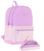Kaukko Cube Okul Çantası ve İki Bölmeli Kalemlik Seti - Kız çocuk - Mor - K1821+K2732 thumbnail 1
