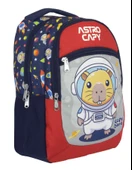 Capybara Erkek Çocuk Astronot İlkokul Okul Sırt Çantası - Lacivert - Kırmızı - 5227 thumbnail 1