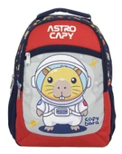 Capybara Erkek Çocuk Astronot İlkokul Okul Sırt Çantası - Lacivert - Kırmızı - 5227 thumbnail 2