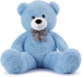 Premium 90 cm Peluş Ayı ve Yıldız Balonlu, Hologramlı Sunumda Beyaz Peluş Ayıcık Buketi thumbnail 3