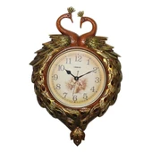 Duvar Saati Tavuskuşu Temalı Büyük Polyester Saat No.3 50 x 70 cm thumbnail 1