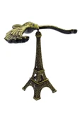 Vintage Metal Dengeli Kartal ve Eyfel Kulesi Bronz 12x10 cm thumbnail 11
