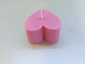 Romantik kalp görünümlü koku aromalı dekoratif doğal mum thumbnail 3