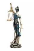 Themis Adalet Kadını Terazisi Heykeli Mavi Gold 24cm thumbnail 8