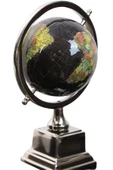 Dünya Küre Stantlı Dekoratif Döner World Globe Sl340-B 26cm - 6