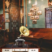 Gramofon Sekizgen Ahşap Plak Çalar No.3 37x63cm - 2
