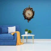 Duvar Saati Tavuskuşu Temalı Büyük Polyester Saat No.2 50 x 80 cm thumbnail 3