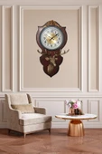 Duvar Saati Geyik Temalı Büyük Polyester Saat No.1 40 x 70 cm thumbnail 5