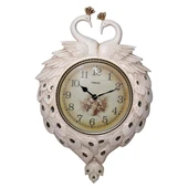 Duvar Saati Tavuskuşu Temalı Büyük Polyester Saat No.2 50 x 70 cm thumbnail 1