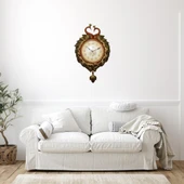 Duvar Saati Tavuskuşu Temalı Polyester Saat No.5 42 x 60 cm thumbnail 2