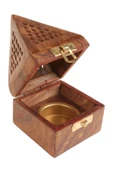 Konik Tütsü Yakma Kutusu Ahşap Piramit 13cm thumbnail 8