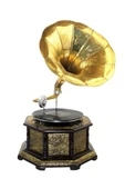 Gramofon Sekizgen Ahşap Plak Çalar No.4 37x63cm - 3