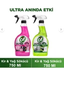 Cif Ultra Sprey Sakura Parfümlü 750 Ml + Cif Ultra Anında Etki Kir ve Yağ Çözücü 750 Ml thumbnail 1
