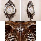 Duvar Saati Fil Temalı Büyük Polyester Saat Kyu No.2 48 x 84 cm thumbnail 4