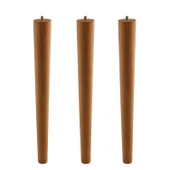 Sehpa ve Masa Ayağı 3 ADET 45 cm Kahverengi Boyalı Bohem Ahşap Mobilya Aksesuar Ayakları Silindir thumbnail 1