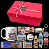 Güney Kore Hediye Kutusu 10 Parça Kupa Magnet Anahtarlık Kutu thumbnail 2