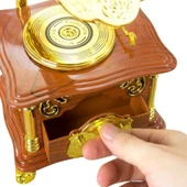 Gramofon Müzik Kutusu Kahverengi 13x26cm thumbnail 5