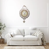 Duvar Saati Tavuskuşu Temalı Polyester Saat No.4 40 x 60 cm thumbnail 2