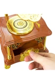 Gramofon Müzik Kutusu Kahverengi 13x26cm thumbnail 11