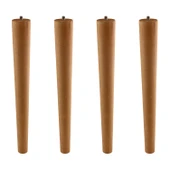 Doğal Ahşap 40 cm 4 ADET Kahverengi Boyalı Bohem Silindir Masa ve Sehpa Ayağı Mobilya Ayakları thumbnail 1