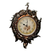 Duvar Saati Tavuskuşu Temalı Büyük Polyester Saat No.2 50 x 80 cm thumbnail 1