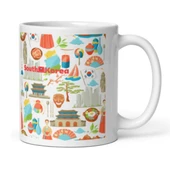 Güney Kore Kupa Bardak 2 Adet Seyahat Hatıra South Korea Mug thumbnail 4