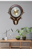 Duvar Saati Geyik Temalı Büyük Polyester Saat No.2 45 x 60 cm thumbnail 10